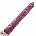 Cartier Ballon Bleu 33mm — 18K Rose Gold, Diamond Bezel, Silver Dial & Purple Alligator Strap, Automatic