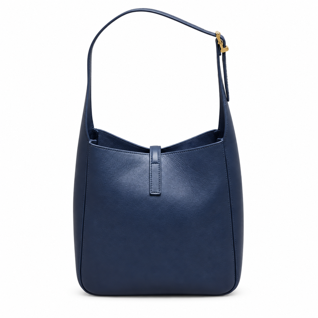 YSL Le 5 à 7 Hobo Bag – Navy Blue Leather