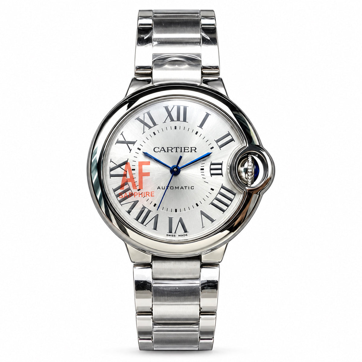 Cartier Ballon Bleu Stainless Steel Silver Dial Automatic Bracelet Watch
