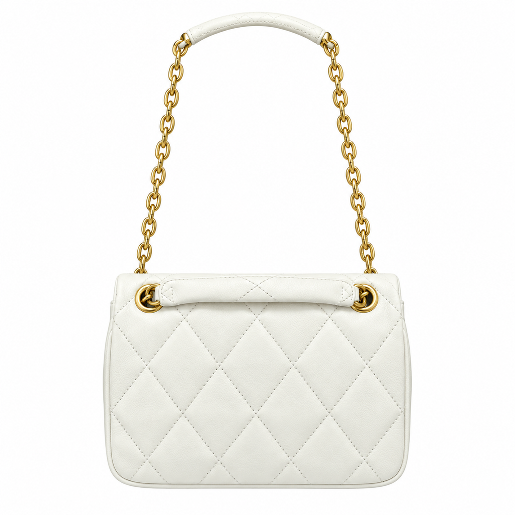 Burberry Ivory Radiance Quilted Chain Bag