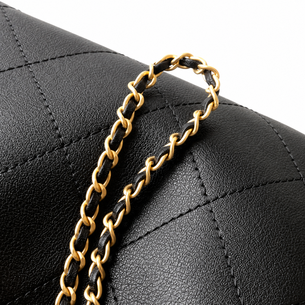Chanel Quilted Leather Dome Crossbody Satchel Bag