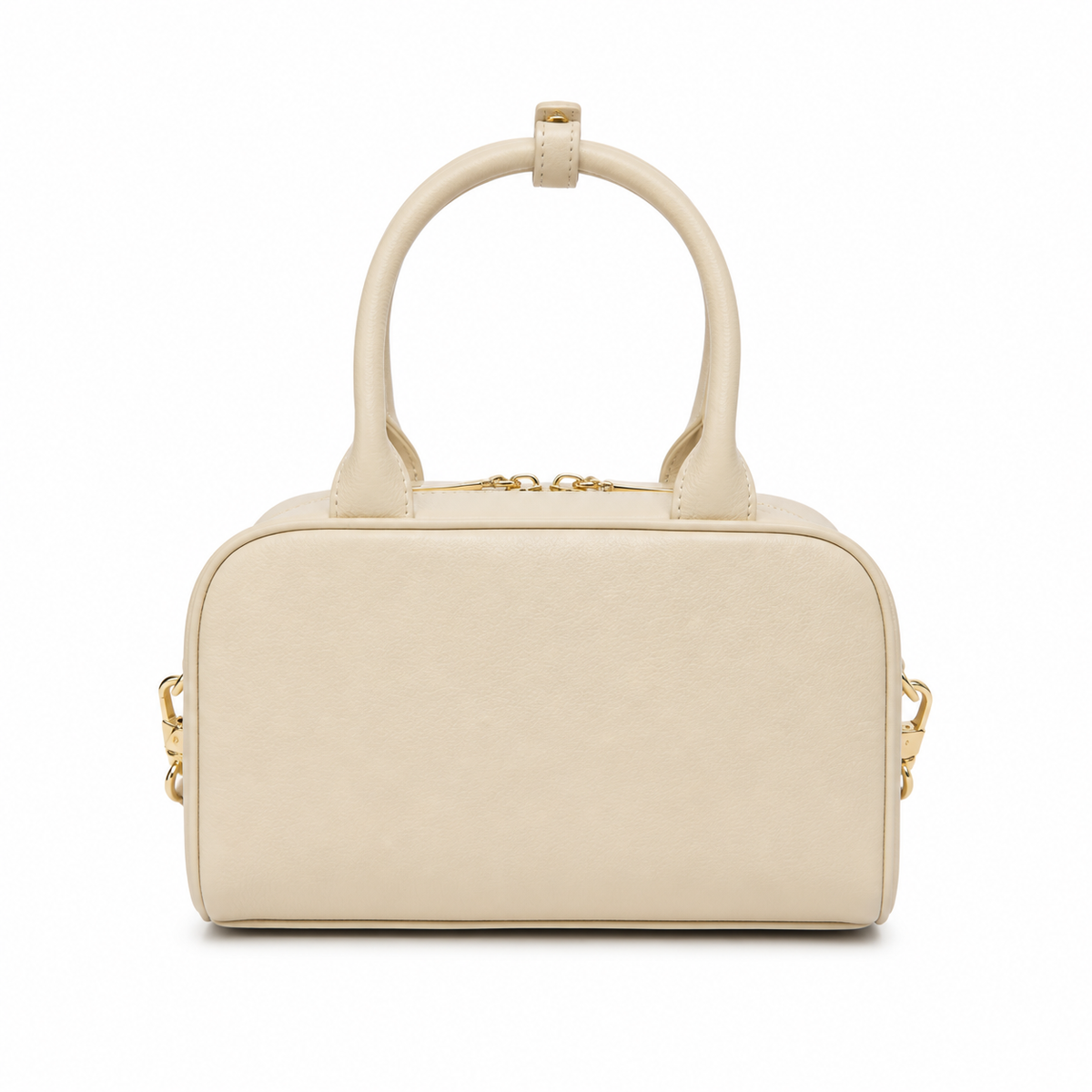 Chanel 22 Small Bag Ivory Calfskin Gold Zip Top Handle