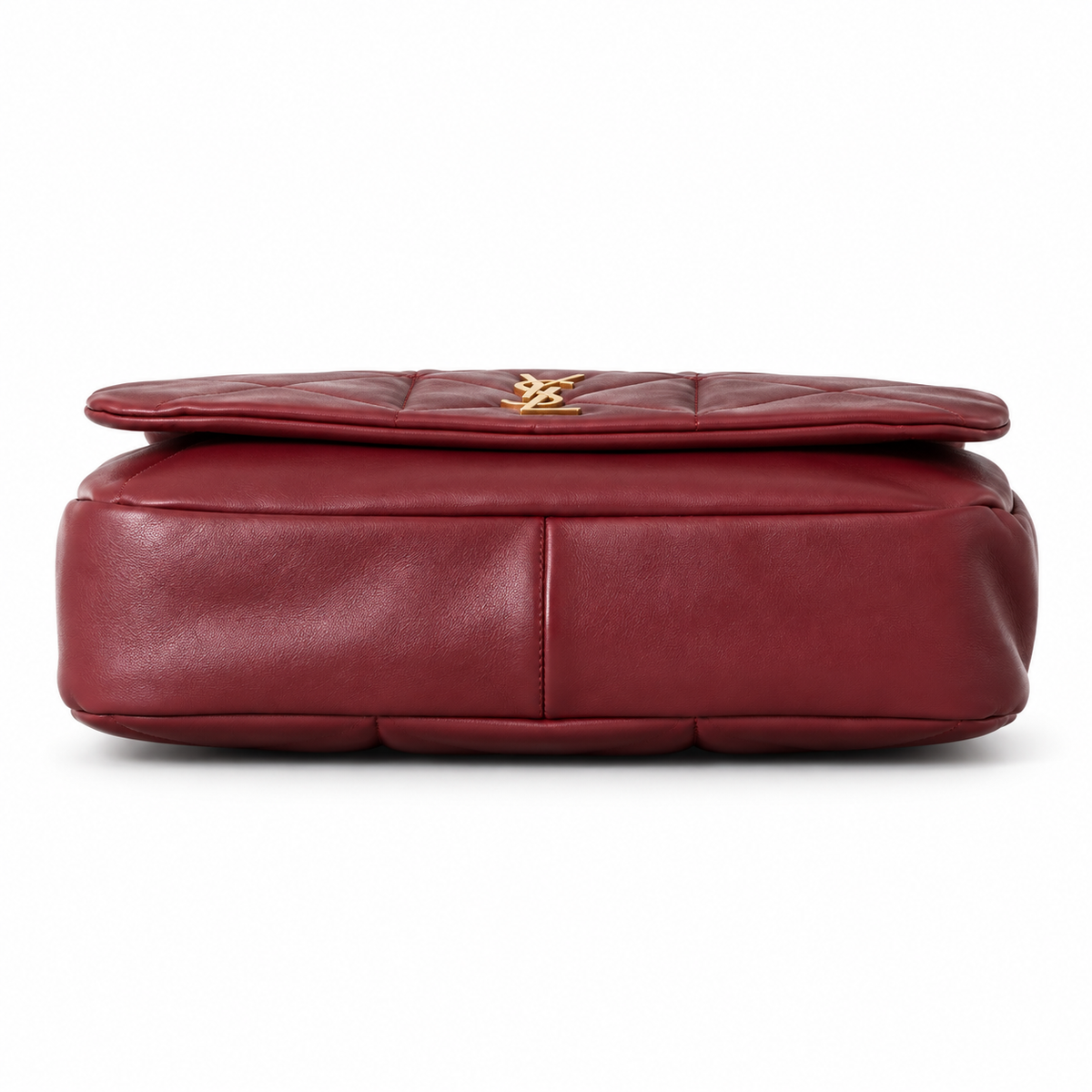 YSL Jamie Quilted Leather Flap Shoulder Bag Burgundy