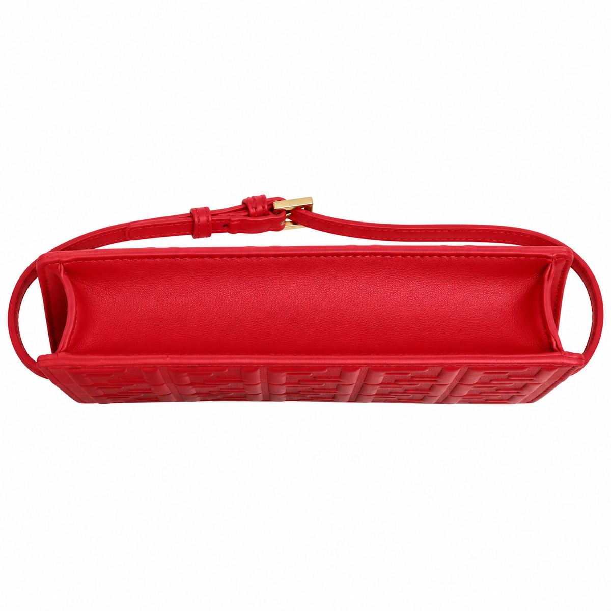 Fendi FF Small Shoulder Bag – Jacquard Canvas & Leather Trim, Flap Closure, 21cm